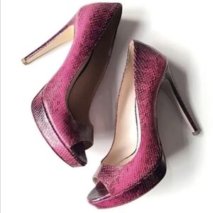 MiuMiu Snakeskin Peeptoes